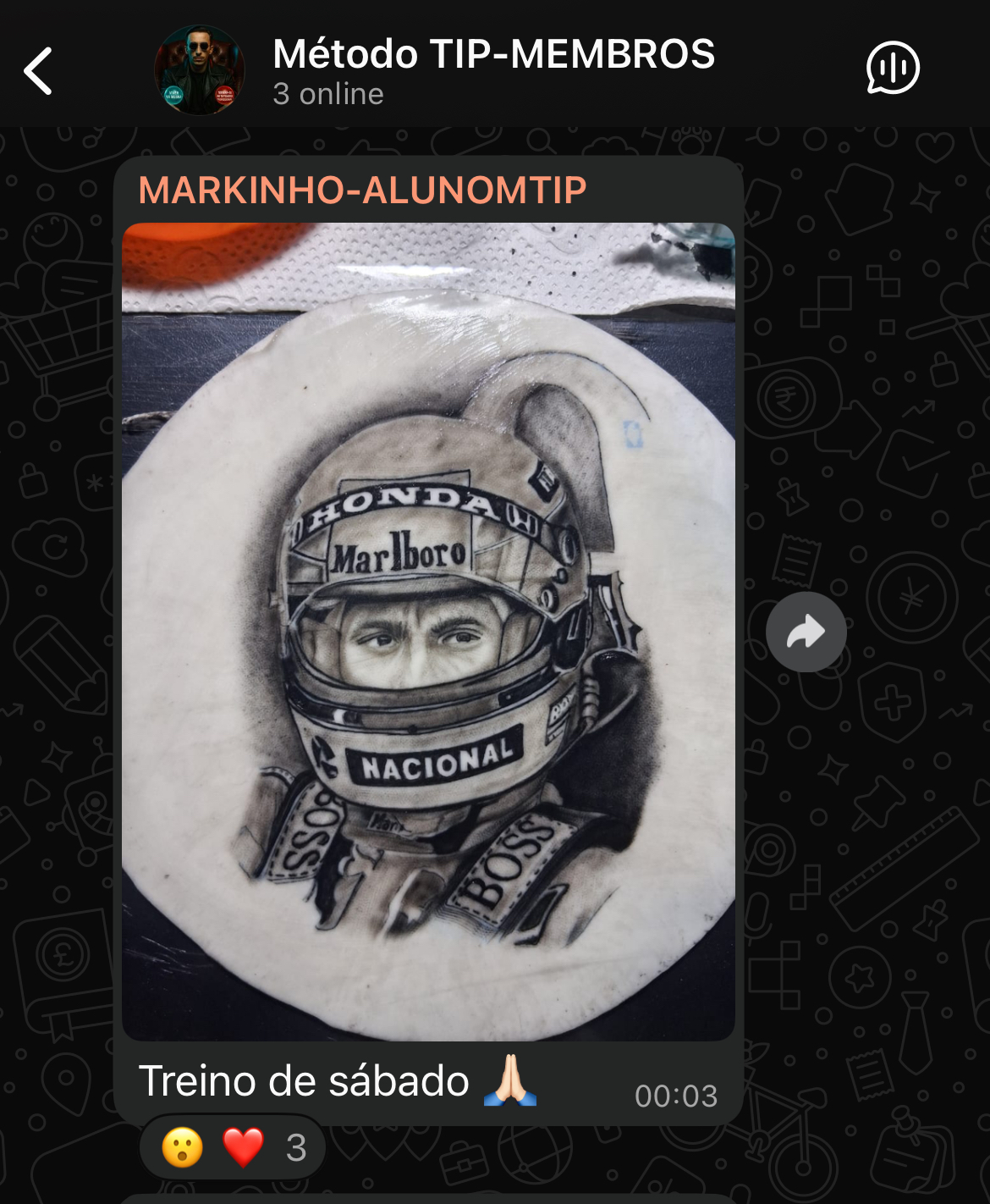 Treino em pele artificial – aluno Método TIP