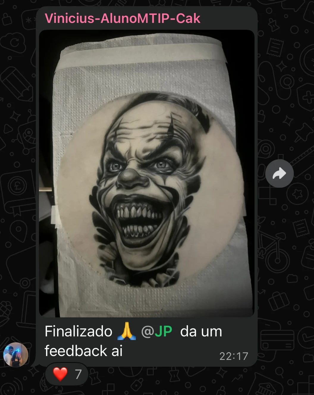 Treino em pele artificial – aluno Método TIP