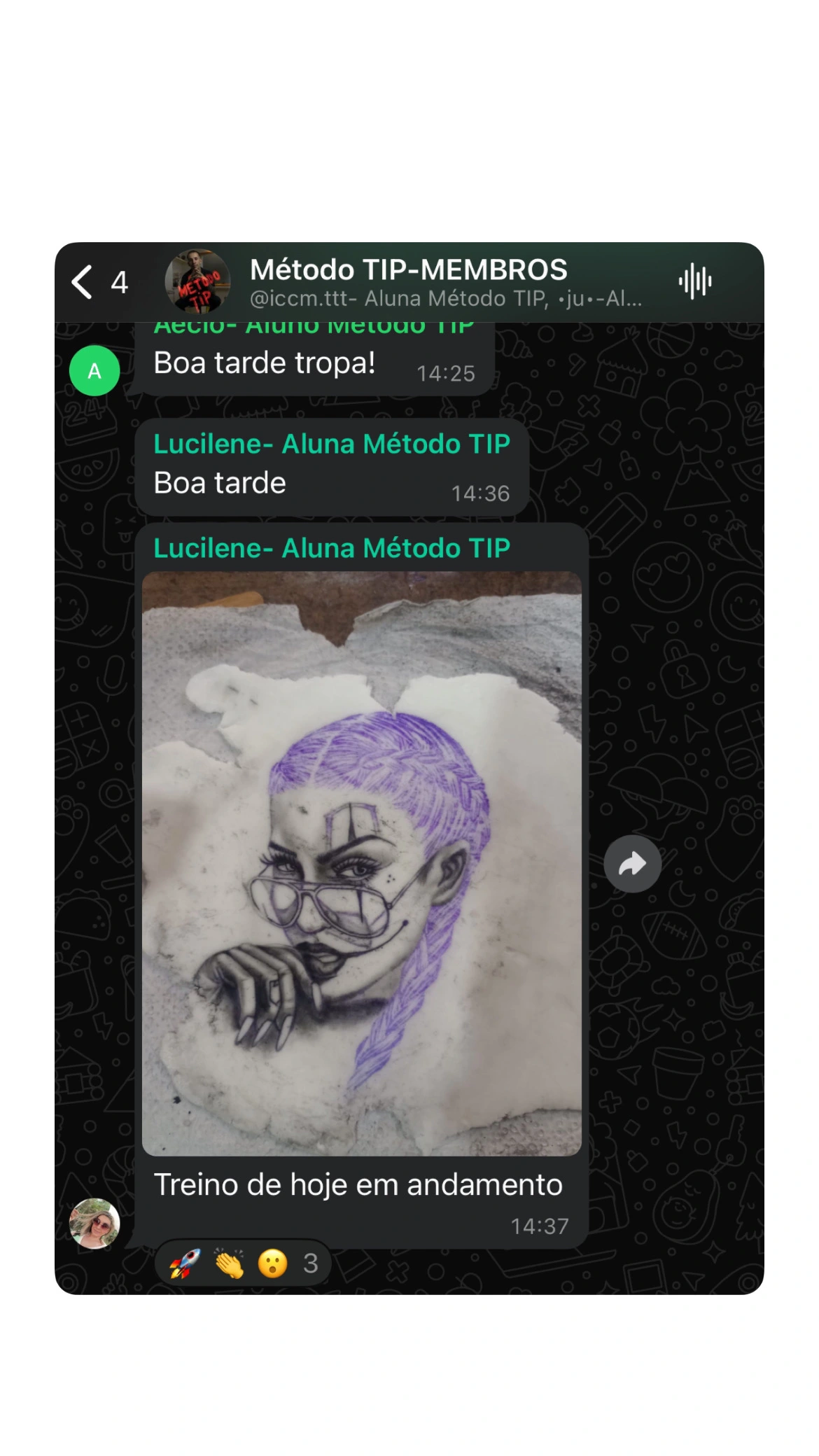 Treino em pele artificial – aluno Método TIP