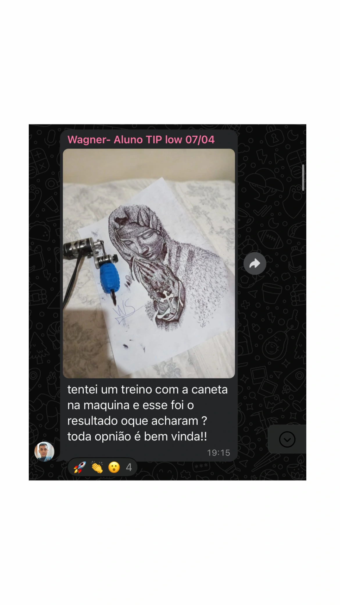 Treino em pele artificial – aluno Método TIP