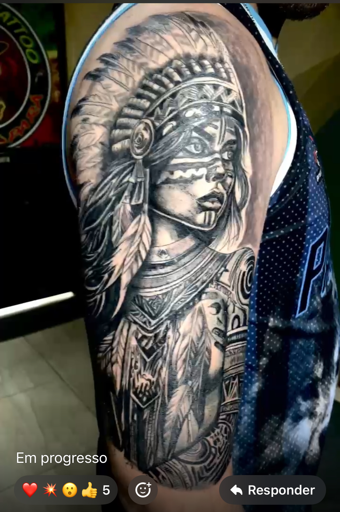 Tatuagem em pele humana – aluno Método TIP